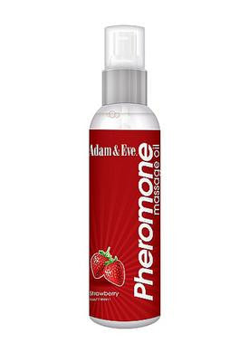 Adam and Eve Strawberry Pheromone Massage Oil - 4 Oz.