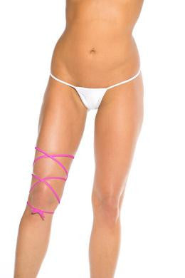 Short Spaghetti Garter - Neon Pink