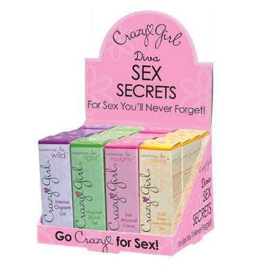 Crazy Girl Diva Sex Secrets Enhancers - 16 Piece Pop Display