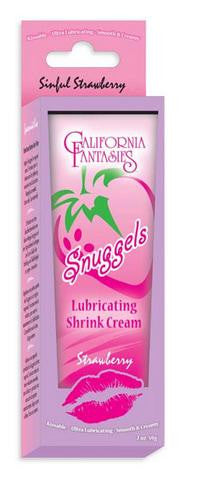 Snuggles Flavored Lubricating Shrink Cream - Sinful Strawberry - 2 Oz.