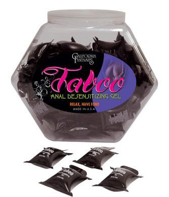 Taboo Anal Desensitizing Gel 10 Ml Pillows - 72 Piece Fishbowl