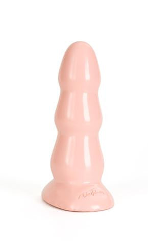 Medium Triple Ripple Butt Plug - White