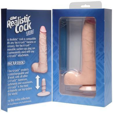The Realistic Cock - Ur3 Slim - White - 9-inch