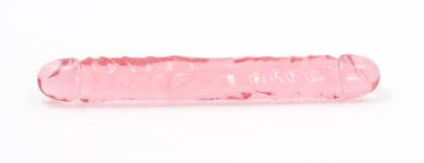 Crystal Jellie's Jr. Double Dong 12-Inch - Pink