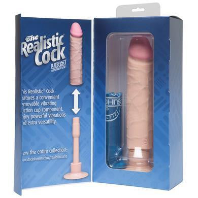 The Realistic Cock - Ur3 Vibrating - 8-inch - White