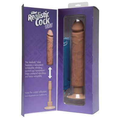 The Realistic Cock - Ur3 Vibrating - 10-inch - Brown