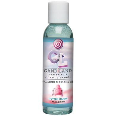 Candiland Sensuals Warming Massage Gel - Cotton Candy - 4 Oz.