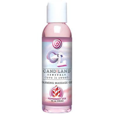 Candiland Sensuals Warming Massage Gel - Peppermint Stix - 4 Oz.