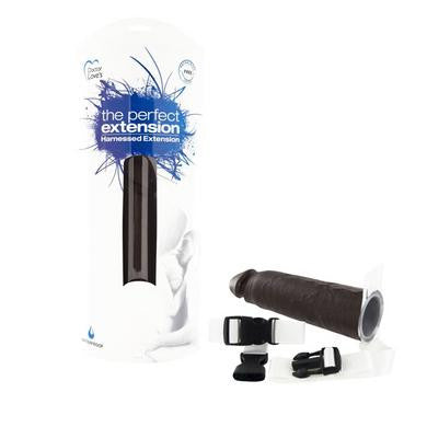 The Perfect Extension 7-inch Harnessed Extention - Black