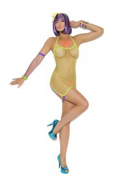 Mini Dress - Chartreuse - One Size