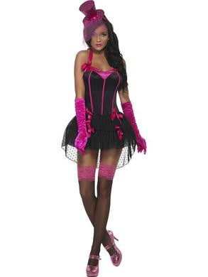 Fever Bow Burlesque Costume - Extra Small