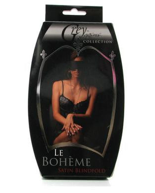 Le Boheme Satin Blindfold - Black