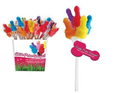 Edible Pecker Bouquet - 72 Pieces Pail Display - 12 Bundles