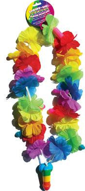 Rainbow Light Up Pecker Flower Necklace