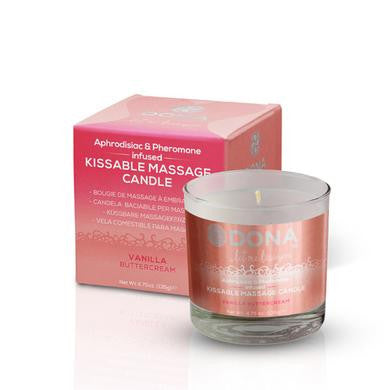 Dona Kissable Massage Candle - Vanilla Buttercream - 4.75 oz.