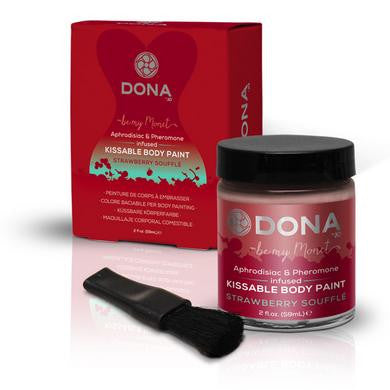 Dona Kissable Body Paint - Strawberry Souffle - 2 Oz.