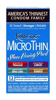 Kimono Microthin Sheer Variety Pack - 12 Pack