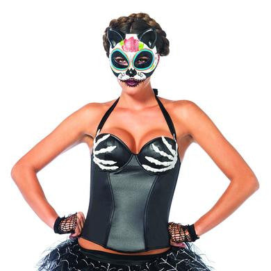 Bony Hands Wet Look Bustier - Medium