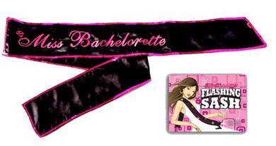 Miss Bachelorette Flashing Sash - Black