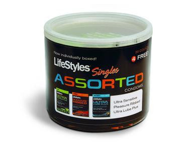Lifestyles Assorted Singles - 40 Count Jar