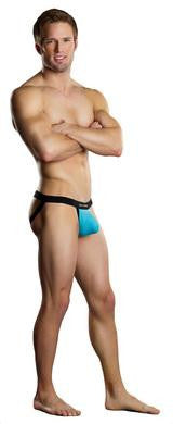 Sport Jock Athletic Mesh - Turquoise and Black - Large -extra Large