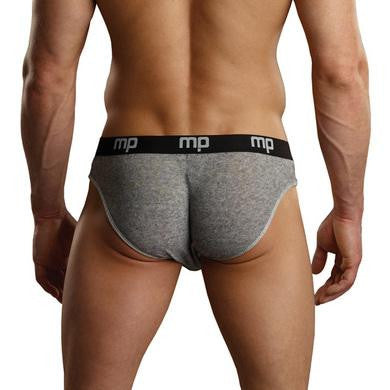 Heather Rib Enhancer Bikini - Grey - Medium