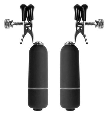 Vibrating Nipple Clamps - Black