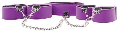 Reversible Collar with Wrist and Ankle Cuffs - Purple