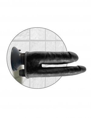 King Cock Double Vibrating Double Penetrator - Black
