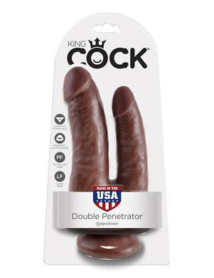 King Cock Double Penetrator - Brown