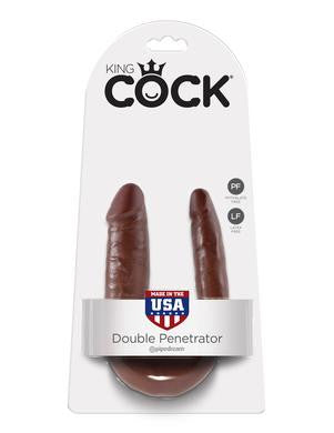 King Cock Small Double Trouble - Brown