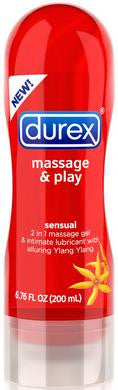 Durex Massage and Play 2 in 1 Lubricant - 6.7 Oz.