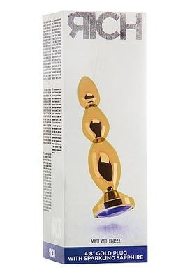 Rich R3 Gold Plug - 4.8 Inch - Dark Purple Sapphire