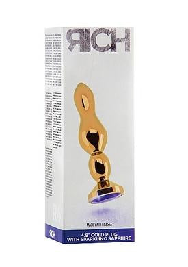 Rich R4 Gold Plug - 4.8 Inch - Dark Purple Sapphire