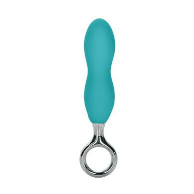 Flex It Up Pliable Silicone Probe with Designer Pull Ring - Teal