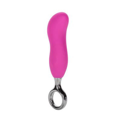 Curve It Up Pliable Silicone Probe with Designer Pull Ring - Pink