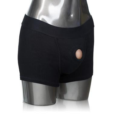 Packer Gear Black Boxer Brief Harness - Extra Small -Small