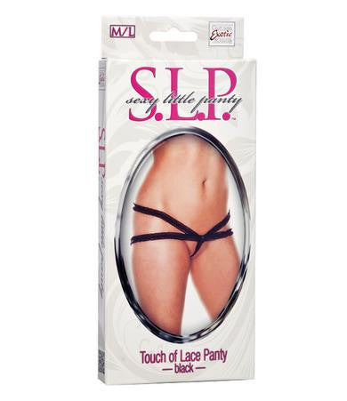 Sexy Little Panty Collection Touch of Lace Panty - Medium- Large - Black