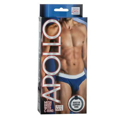 Apollo Mesh Brief with C-ring Blue - Medium - Large