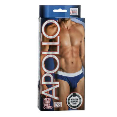 Apollo Mesh Brief with C-ring Blue - Large - X-large