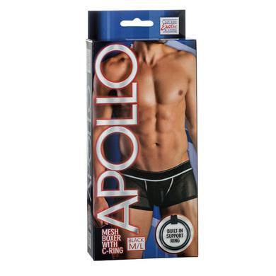Apollo Mesh Boxer with C-ring Ring - Black - Medium-large