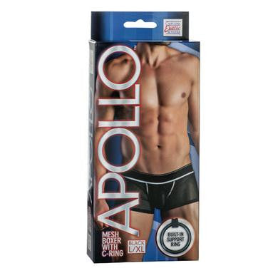 Apollo Mesh Boxer with C-ring Black - Large-extra Large