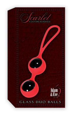 Adam and Eve Scarlet Couture  Glass Duo Balls