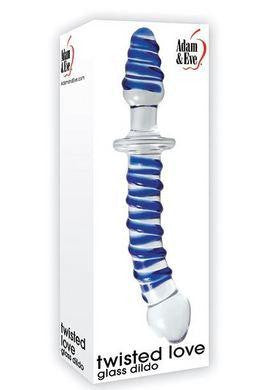 Adam and Eve Twisted Love Glass Dildo