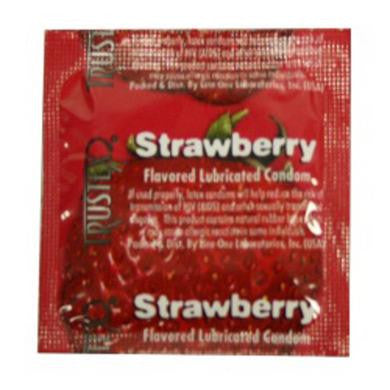 Trustex Strawberry Flavored Lubricated Condoms - 1000 Pieces