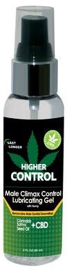 Higher Control Male Climax Control Lubricating Gel with Hemp - 2 Fl. Oz. - 60 Ml