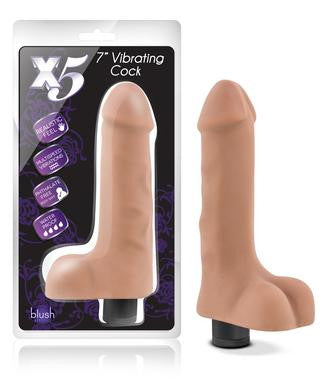 X5 7 Inch Vibrating Cock - Latin