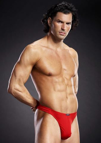 Performance Microfiber Thong - Red - Large-Extra Large