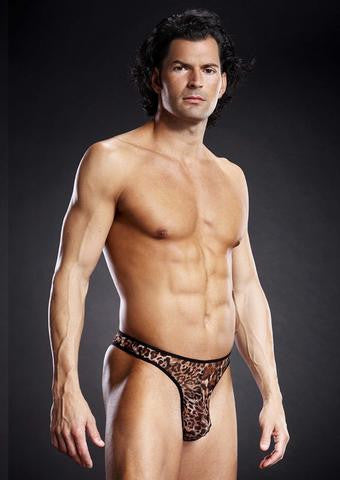 Pro-Mesh Thong - Leopard - Large-Extra Large