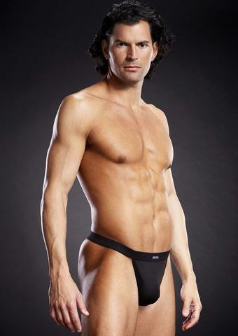 Performance Microfiber Thong - Black - Large-Extra Large